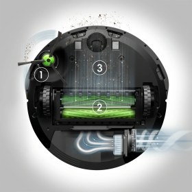 Resim iRobot Roomba J9+ Akıllı Robot Süpürge 3000 Pa Emiş Gücü ile Düz Zemin Temizliği için Üçlü Sistem 