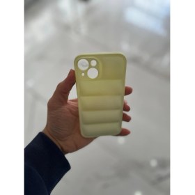 Resim Eaksesuarnet Apple iPhone 13 Uyumlu Şişme Puffer Silikon Kılıf Açık Sarı 