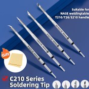 Resim Demir Başlı Kaynak Ağızlığı SS-C2101 Temizleme Süngeri 2 Sıcaklık Hızlı Kurtarma T210 / T26 / S210 Kaynak Masası için Uygun Nano Kaplama Isıtma Çekirdek Tak ve Çalıştır 