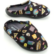 Resim Gezer Erkek Çocuk Kışlık Rahat Taban Ev Bahçe Gondol Terlik Siyah 