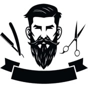 Resim Erkek Kuaför Sticker 10 x 9 cm 
