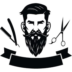 Resim Erkek Kuaför Sticker 10 x 9 cm 