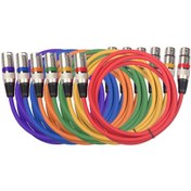 Resim Lemestar 1.5m Uzunlukta 6 Renkli Set, Çift Katlı Koruma, 3 Pin Xlr Mikrofon-mikser Ses Kablosu Profesyonel Sinyal Aktarımı 