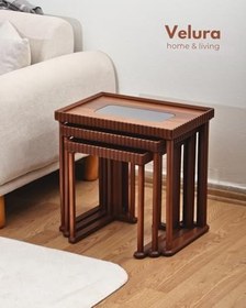 Resim Kaptan Ceviz Zigon Sehpa 