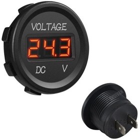 Resim Shuıvan Dijital Voltmetre Akü Voltaj Göstergesi 12v/24v Kırmızı Işık -1600 