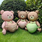 Resim 1 Adet 42 İnç Instagram'a Çekici "Seni Seviyorum" Yazılı Sarılan Kalp Şeklinde Ayı Balonlar - Pembe & Kahverengi Düğün, Sevgililer Günü Süslemeleri, Bebek Duşu, Doğum Günü Partisi Malzemeleri - Elektrik Gerekmez 