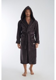 Resim Racing Speed Nakış Triga Bukle Bambu Cotton Erkek Bornoz Kahve 