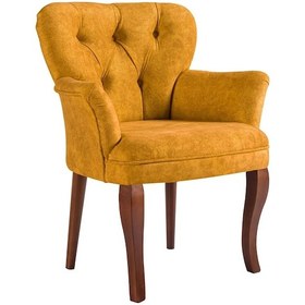 Resim Iona Comfortcraft Luxe Berjer - Kafe Otel Mutfak Sandalyesi Tekli Koltul Hardal Sarısı 