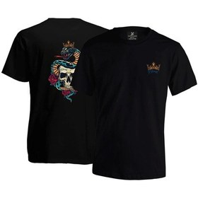 Resim King Snake Unisex T-shirt - Siyah 