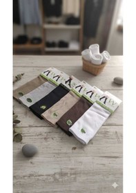 Resim Bambu Dizaltı Çorap 6'lı Paket Beyaz 