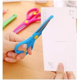 Resim Kilitli Korumalı Çocuk Makası, Ergonomik Ve Güvenli Tasarım, Pembe-sarı 