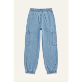 Resim DeFacto Jogger Fit Elastik Bel Jean Açık Mavi Pantolon Erkek Çocuk H7278A826SM 