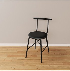 Resim Mutfak Sandalyesi Bahçe Sandalyesi Koltuk Siyah Döşeme 1349 