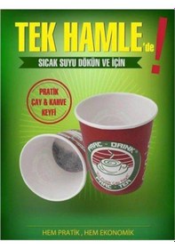 Resim Prac Drink Karton Bardakta Hazır Pratik Çay 50'li 