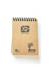Resim Xp Ekstra Hafif Spiralli Bloknot A7 Kraft Karton Kapak 36 Yp. 