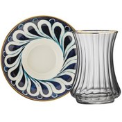 Resim Sandro Moreno 1898 İznik Optik 12 Parça 6 Kişilik Çay Seti 150 ml 