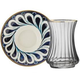 Resim Sandro Moreno 1898 İznik Optik 12 Parça 6 Kişilik Çay Seti 150 ml 