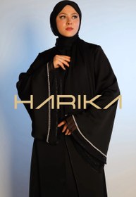 Resim Vip Tasarım Kristal Detayli Ferace (ABAYA ve ŞAL) - M 