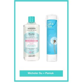 Resim Watsons Micellar Makyaj Temizleme Suyu 400 Ml + Watsons Yuvarlak Makyaj Pamuğu 100 Adet 