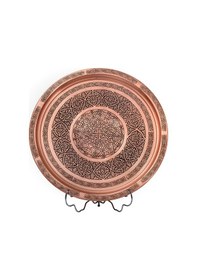 Resim Dmt Gaziantep Bakır 32cm Osmanlı El İşlemeli Sunum Tepsi Kına Tepsisi 32cm 
