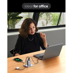 Resim Ugreen Nexode Pro 100 W QC PD Type-C 2xUSB-C 1xUSB-A Gan Hızlı Şarj Cihazı Uzay Grisi 