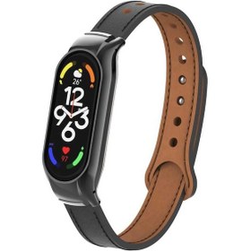Resim Velmora Xiaomi Mi Band 7 Uyumlu Krd-68 Deri Kordon-siyah 