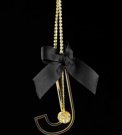 Resim TASARIM ARABAM ATİKE ELİF AKIN Gold Şeffaf Dikiz Süsü J Harf 