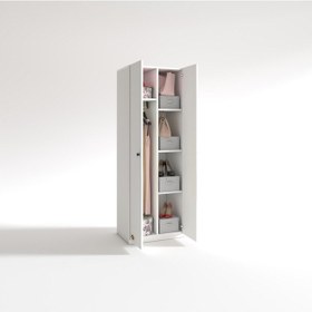 Resim Kenzlife Gardırop 2 Kapılı Kapaklı Leylak Byz 173 60 42 Gardolap Dolap Ofis 