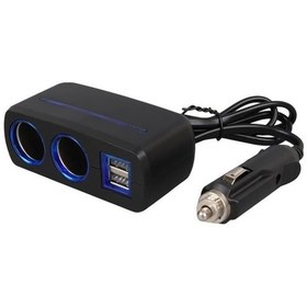 Resim Olesson 1638 12-24v Çift Usb Girişli 120w 80 Cm Kablolu 2'lı Araç Çakmak Çoklayıcı 