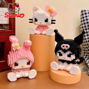 Resim Sanrio Sevimli Yapı Blokları Kawaii Melodi Karikatür Yapı Blokları Montaj Oyuncakları Doğum Günü Bulmaca Bebek Hediye Süslemeleri Montajlı Küçük Süsler Paskalya Hediyesi 
