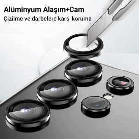 Resim Hace Bazaar Samsung Galaxy Z Flip 5 Valdez Metal Kamera Lens - Derin Mor 