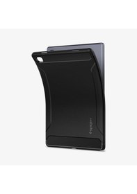 Resim Spigen Galaxy Tab A7 İle Uyumlu Kılıf Rugged Armor Black 