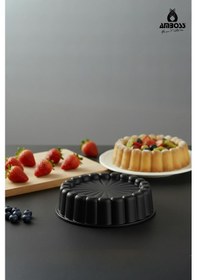 Resim Ametist 26 Cm Döküm Tart Kalıbı Siyah Siyah 