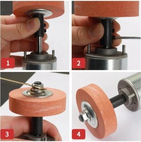Resim Depolife 5mm Motor Mili Için Bileme Taşı ve Kaplin Motoru Bileme Makinesine Dönüştürme Seti Bıçak Satır 