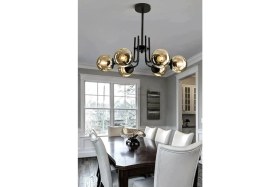 Resim Normadia Modern Beyaz Kapalı Camlı Siyah Kasa Altılı Salon Oturma Takımı 