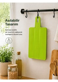 Resim Beylini Katlanabilir Kesme Panosu Doğrama Tahtası Kesim Panosu Kullanışlı Şık Pratik Hijyenik Yeşil Renk 