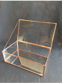 Resim Dekoratif Cam Takı Mücevherat Kutusu Aynalı 25X15X8 Cm 