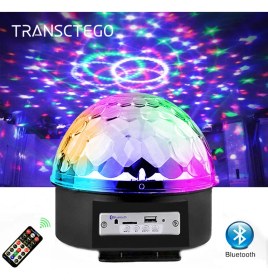 Resim Japanex Çok Renkli Işıklı Disko Topu Bluetooth Hoparlör 