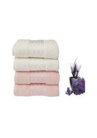 Resim Özdilek 4 Adet Elissa El Yüz Havlusu Krem Pembe 
