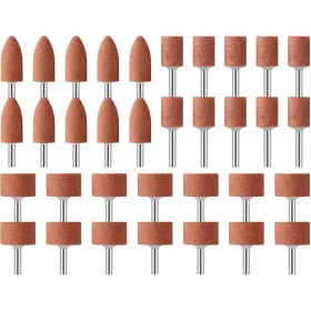 Resim Sourcingasia 42 Parça Taşlama Taşı Seti, 1/8 Inç Şaftlı, Taşlama Taşlarının Parlatılması Için (Yurt Dışından) 
