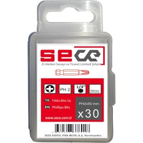 Resim Sece 1/4'' Yıldız Bits Uç PH2X50 mm 30 Adet 