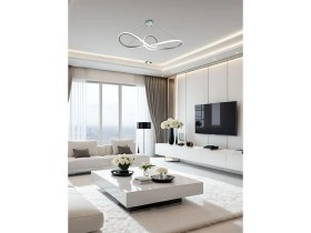 Resim Ey Shop Modern Beyaz Papyon Model Tek Renk Lüks LED Avize 