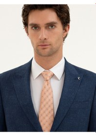 Resim Cacharel Lacivert Slim Fit Keten Karışımlı Takım Elbise 