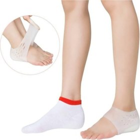 Resim Silikon Topuk Çorabı Dolgusu Yükseltici Gizli Topuk Tabanlık 3 cm Boy Uzatıcı 