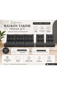 Resim Sofmina Leke Tutmaz 3-1-1 Balkon Bahçe Minder Seti - Fermuarlı Yıkanabilir İçi Dolu 