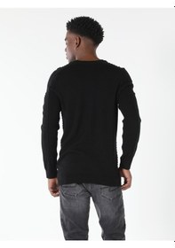Resim Colin's Regular Fit Bisiklet Yaka Siyah Erkek Kazak CL1056364_Q1.v1_BLK 