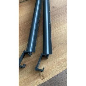 Resim 6 x 2,5 cm Kare Balkon Çamaşırlık Kurutma Askılığı Antrasit Alüminyum 