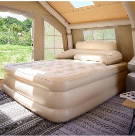 Resim EFSANE KAMP - Double King Başlıklı Otomatik Dahili Pompalı Çift Kişilik Şişme Yatak - 203*152*40cm 