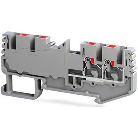 Resim Tbloc Pft 2,5 2x2 Gri Push -in 2 Giriş 2 Çıkış Klemens 