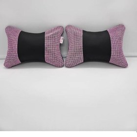 Resim Şeker Pembe Taşlı Oto Boyun Yastığı Pembe 